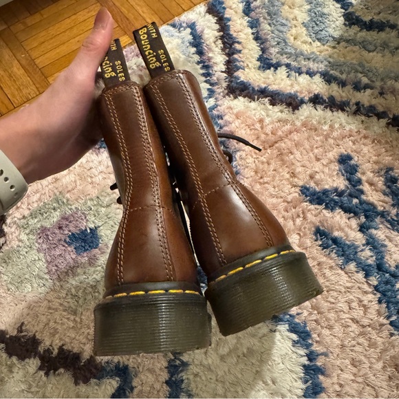 Dr Martens 1460 WOMEN'S FAUX FUR LINED LACE UP BOOTS Butterscotch Size L 7 - Picture 10 of 14